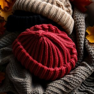 Bonnet laine terracotta – Collection automne